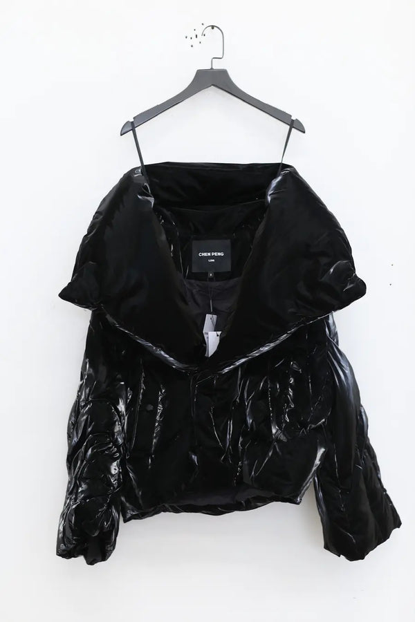 CHENPENG Rose Life Down Jacket CP23AWJ056-A Black